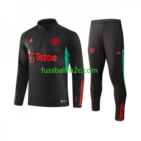 Manchester United Schwarz Sweatshirts Anzüge 2023-2024
